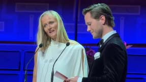 Bilden visar Carolina Klüft som var en av prisutdelarna på Lärargalan.