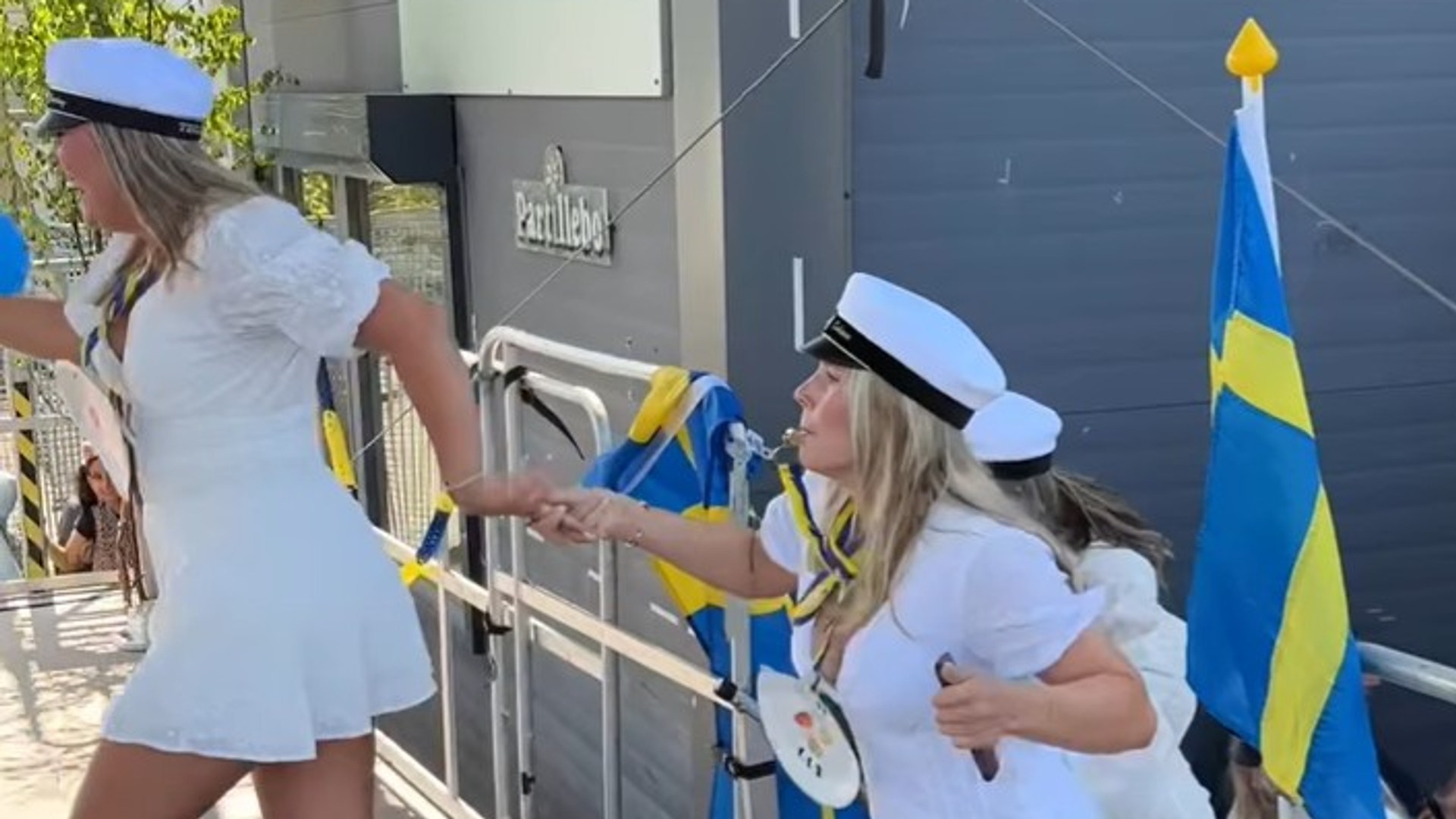 Studenter på utspring.