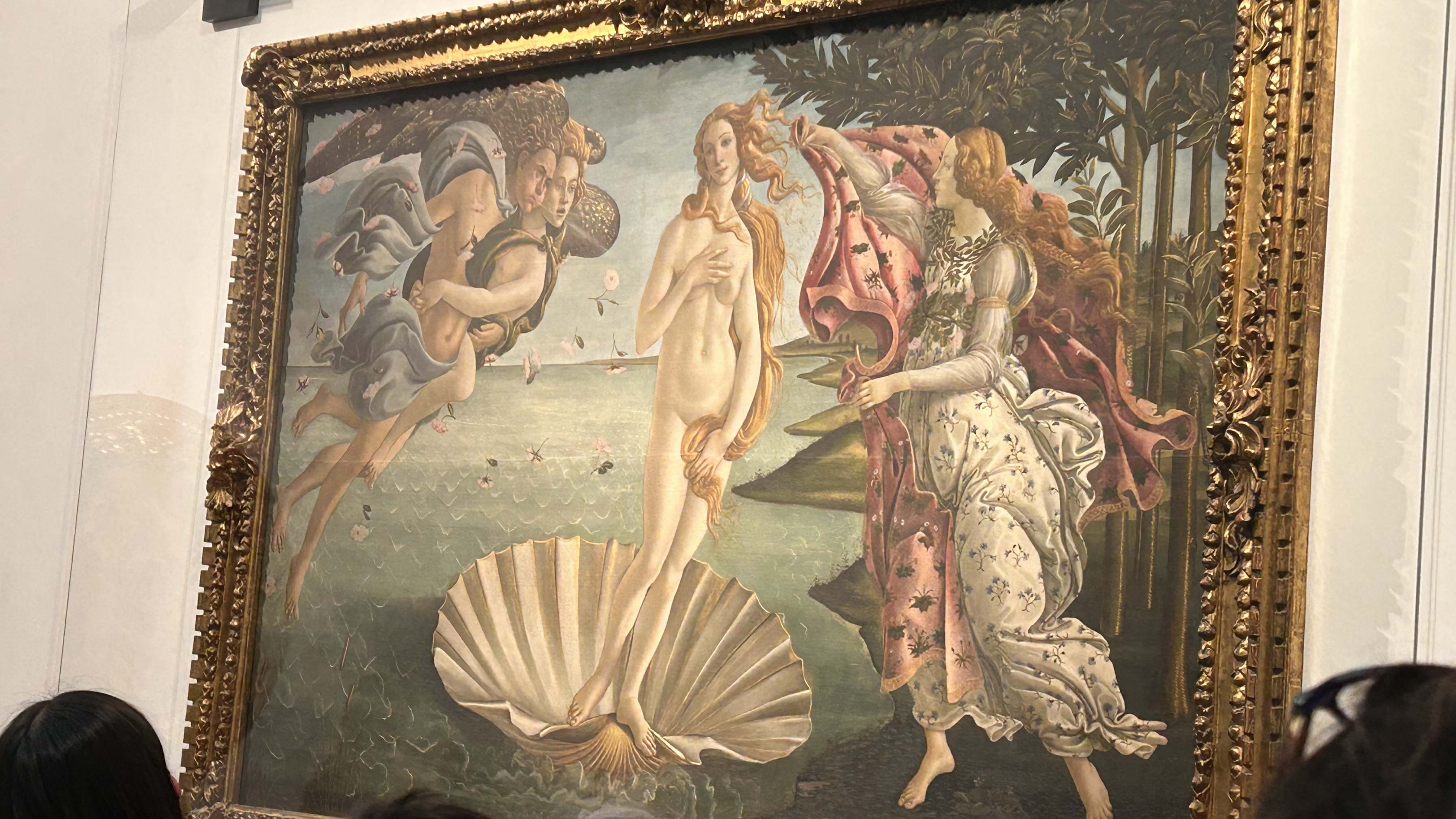 Bilden visar konstverket "Venus födelse".