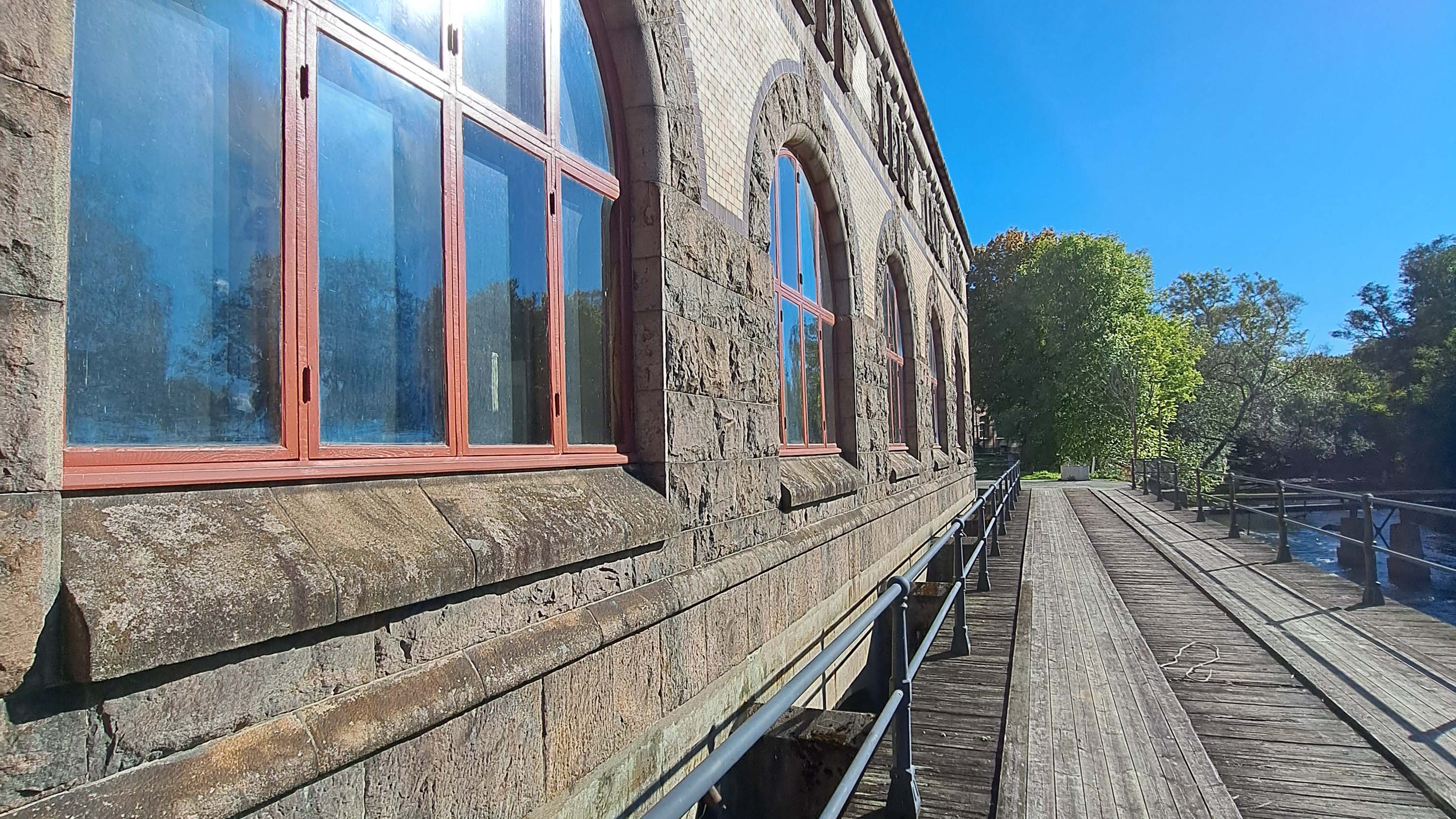 Bilden visar studiebesök till Jonsereds kraftverk.