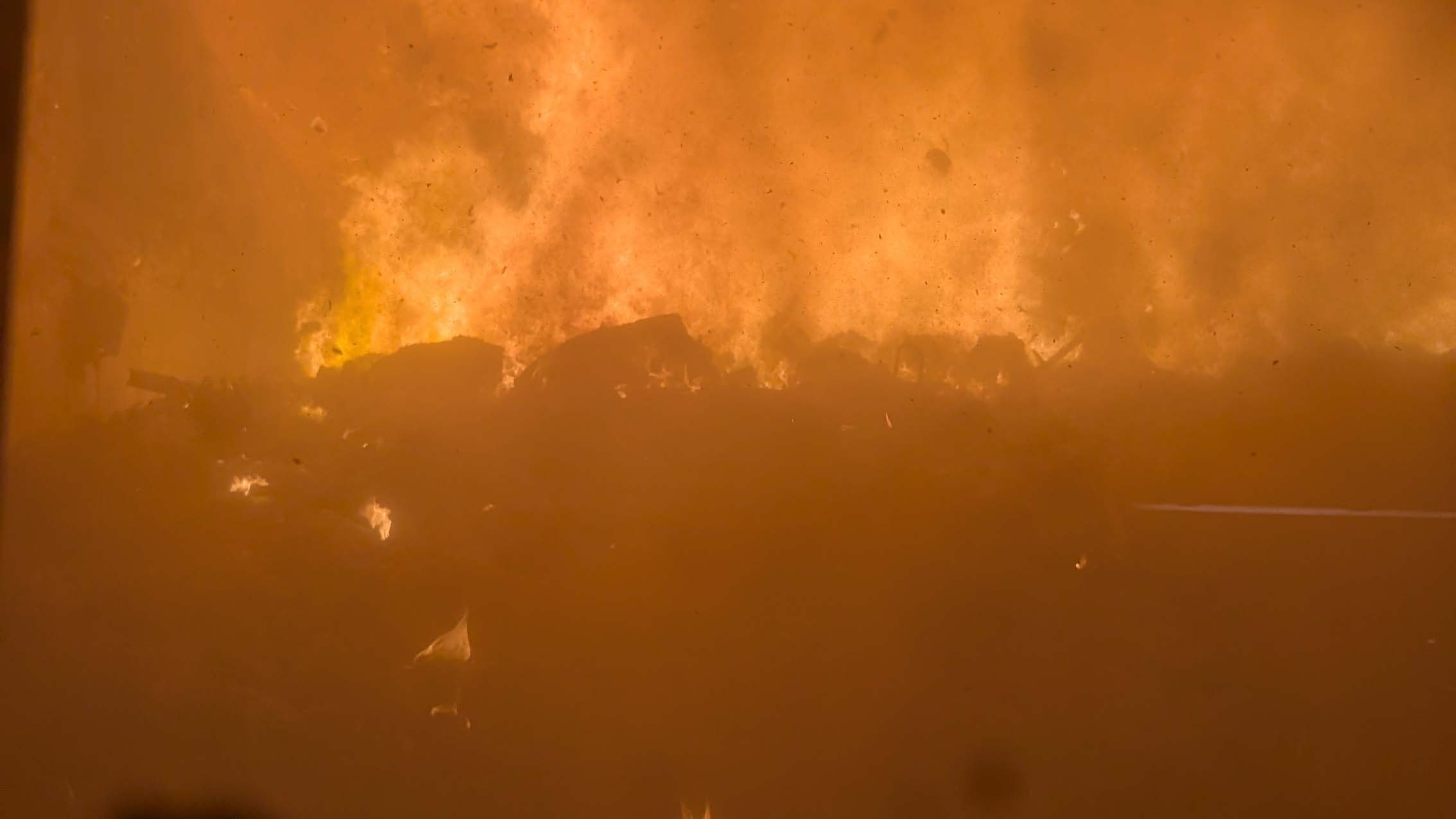 Bilden visar förbränningsugnen på Renova på anläggningen i Sävenäs.