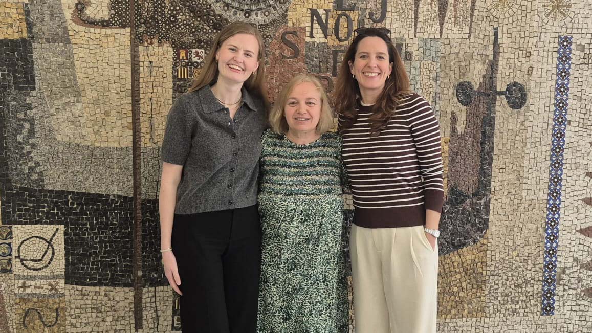 Bilden visar Magdalena med kollegor i Zamora.