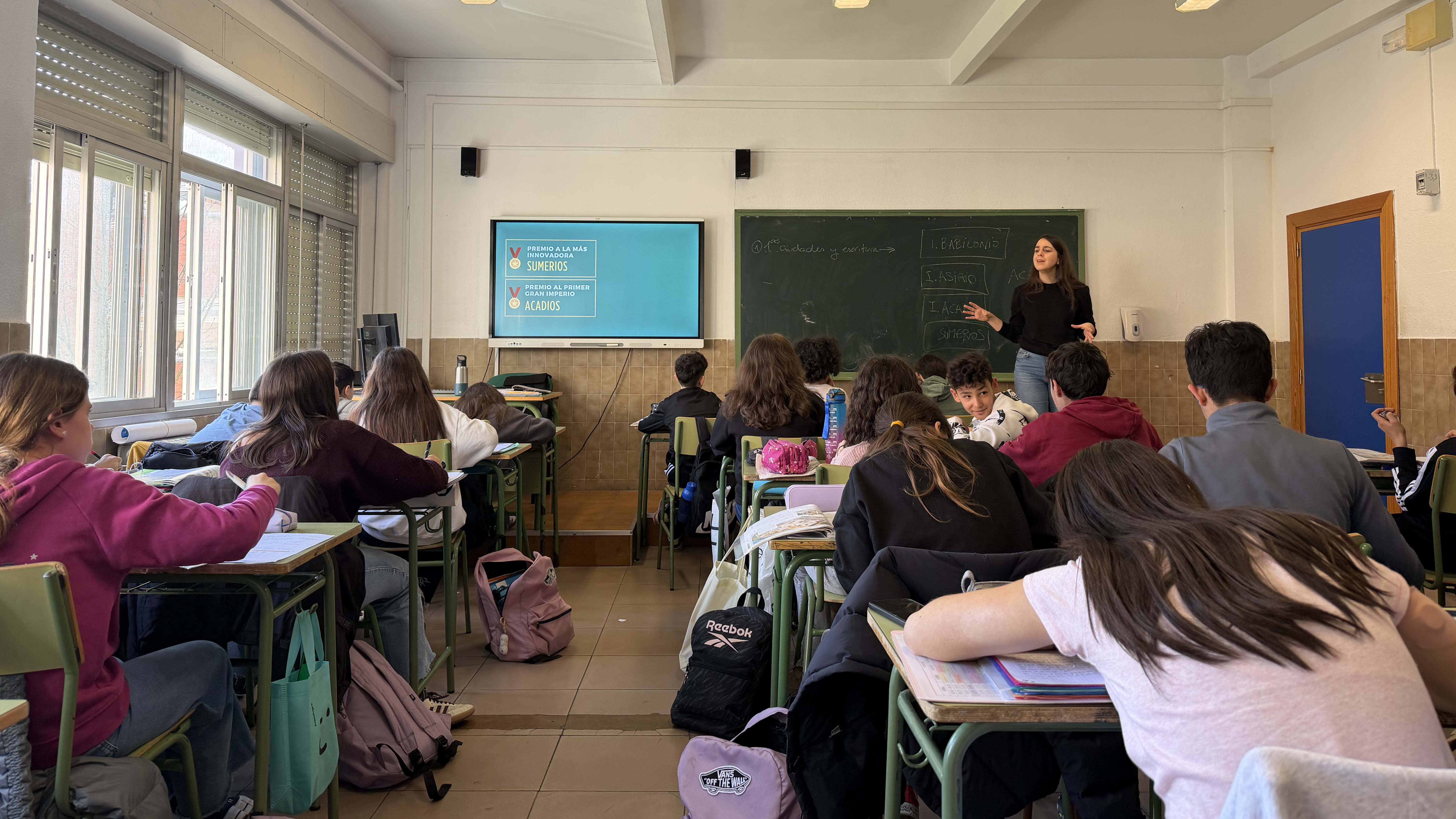 Bilden visar en lektion  i Zamora.